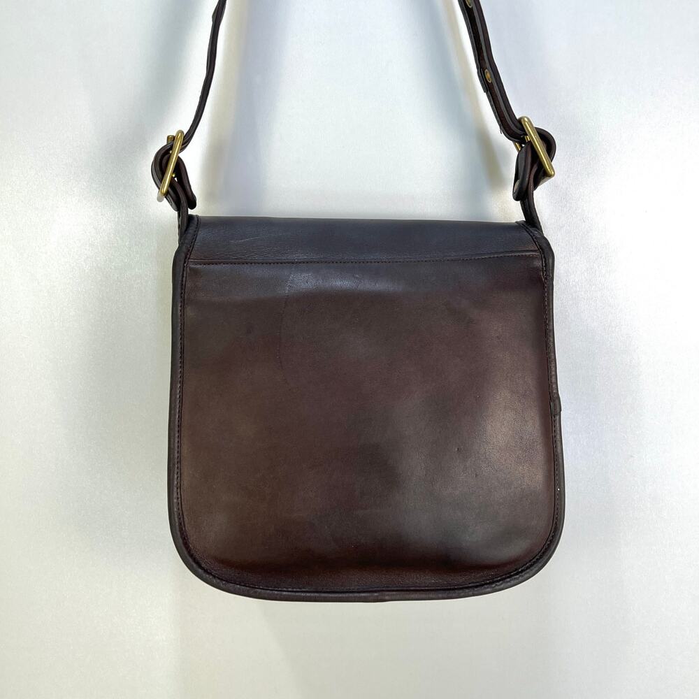 Vintage Coach Courier Pouch 8920 Leather Bag Dark Brown Mocha - Picture 11 of 12